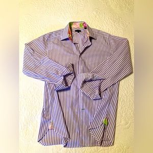 Lilly Pulitzer Purple Striped Button Down Shirt